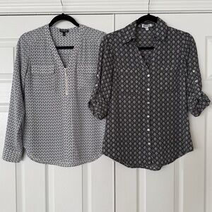 Pair of 2 Express button up Portofino shirts, size XS